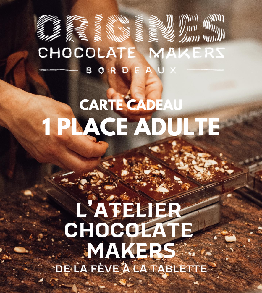 Carte cadeau pour une place dans un atelier Origines Chocolate Makers